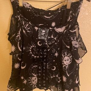 Killstar Mini Skirt and Top Set (Sun and Moon)